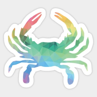 Rainbow Geometric Maryland Crab Sticker